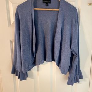 Lane Bryant Light Blue Open Front Cardigan